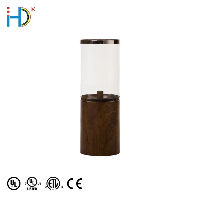 Wholesale Hotel Decorative Bedroom Teak Wood Glass Shade Table Light