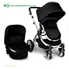 2017 Hot design Europeanism High landscape Black Baby Stroller with Carry cot EN1888 Certificate