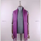Women Womenscarves Women Scarf Hot Selling 100% Solid Cashmere Purple Scarf For Men And Women