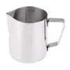 Espresso Coffee Cup with Metal Handle Pull Flower Milk Mugs Pots Stainless Steel Coffee Cup Holder with Graduated 350ml