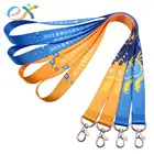 Wholesale Custom High Quality Sublimation Logo Keychain Polyester Ribbon Work Id Card Holder Neck Lanyard