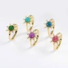 ZG0388 Latest titanium agate druzy stone ring Wholesale druzy jewelry engagement ring