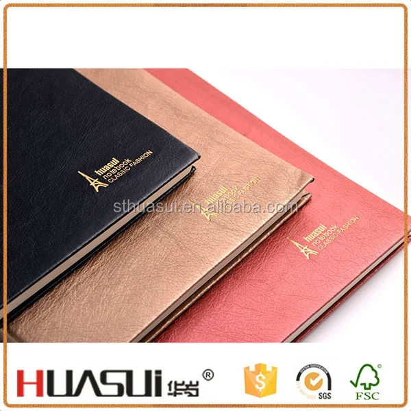 customized planner pu leather cover office notebook journal book