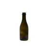 375 ml empty dark green champagne wine glass bottle