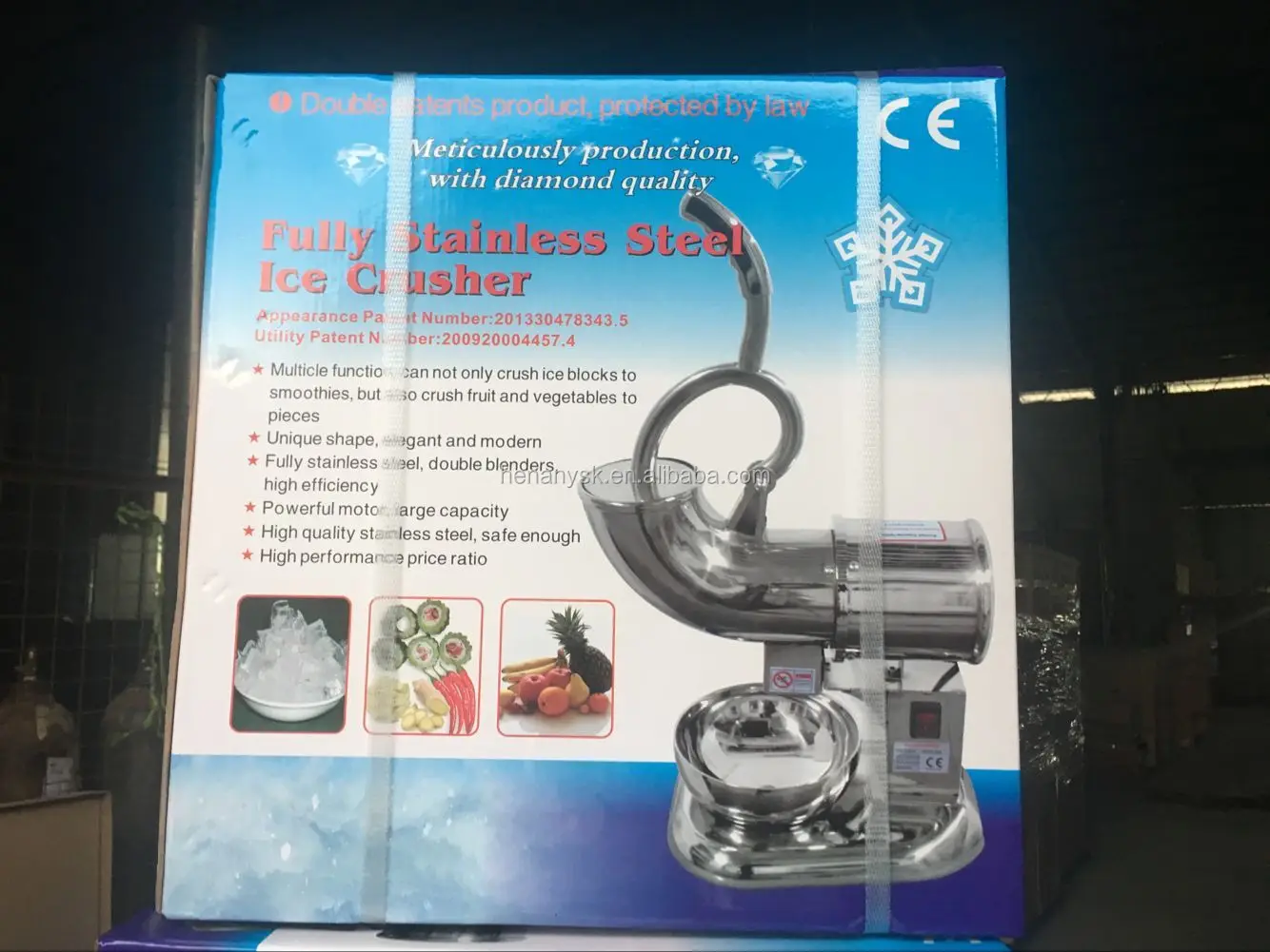 Electric Ice Crusher Machine Stainless Steel Ice Shaver Shaving Machine Shaved Ice Machine