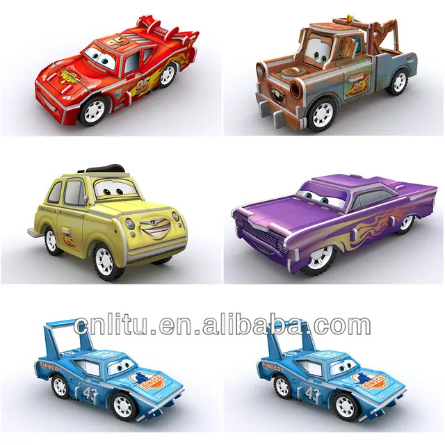 9315 3d puzzle car funny toy car cartoon diy toys game