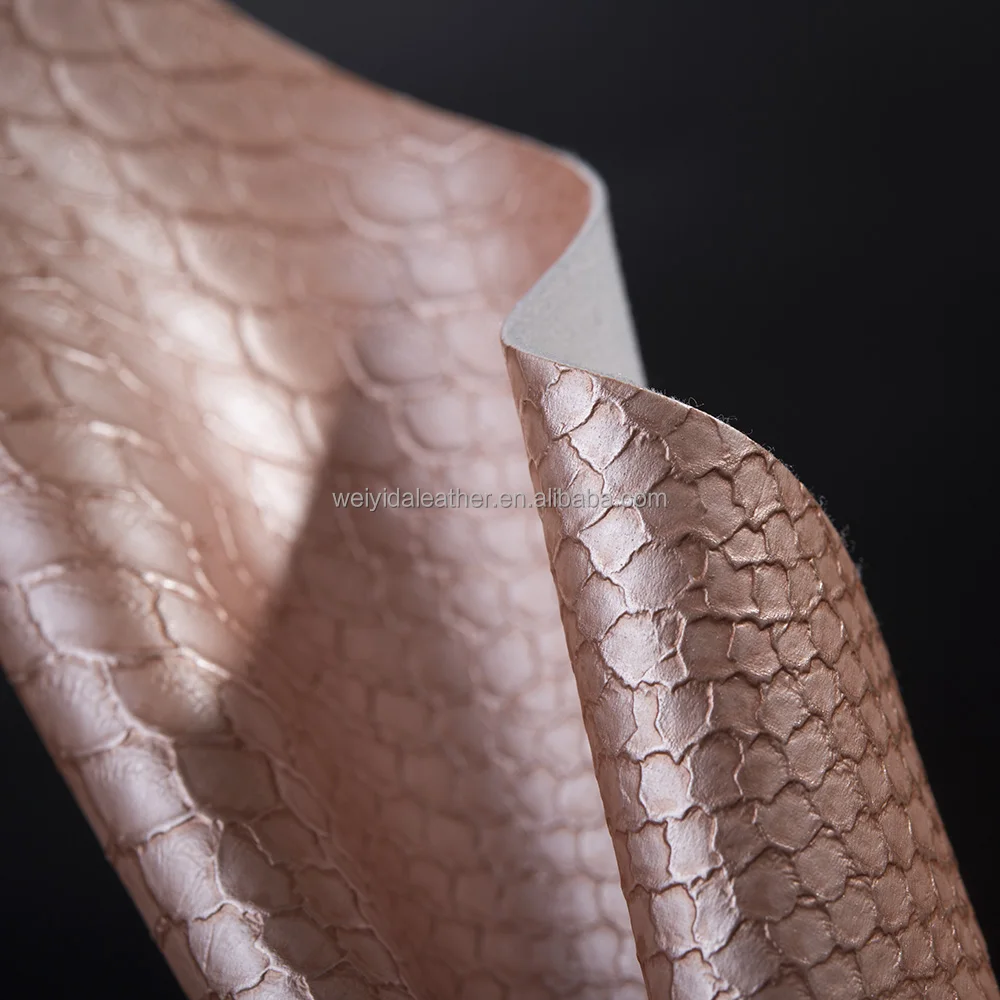 Embossed Snake Skin Synthetic Leather For