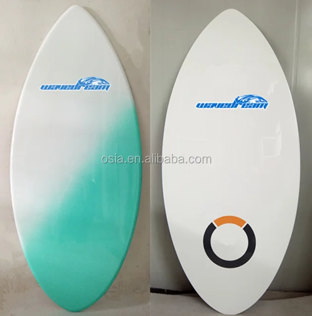 44 Inch Fiberglass Epoxy Skimboard Traction Deckpad And 3pcs Fcs Fins