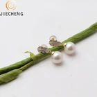 wholesale fashion new designs gold jhumka pearl earrings gold 925 sterling silver pearl earring
