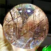 wholesale natural gold rutilated quartz crystal balls stones sphere for healing