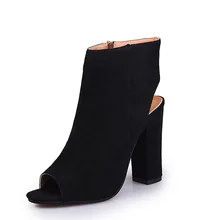 GUGUTREE 34-43# large sizes women high heels dress shoes big size boots lady high heels