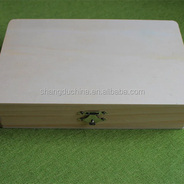 unfinished wooden jewelry toy gift boxes with lids
