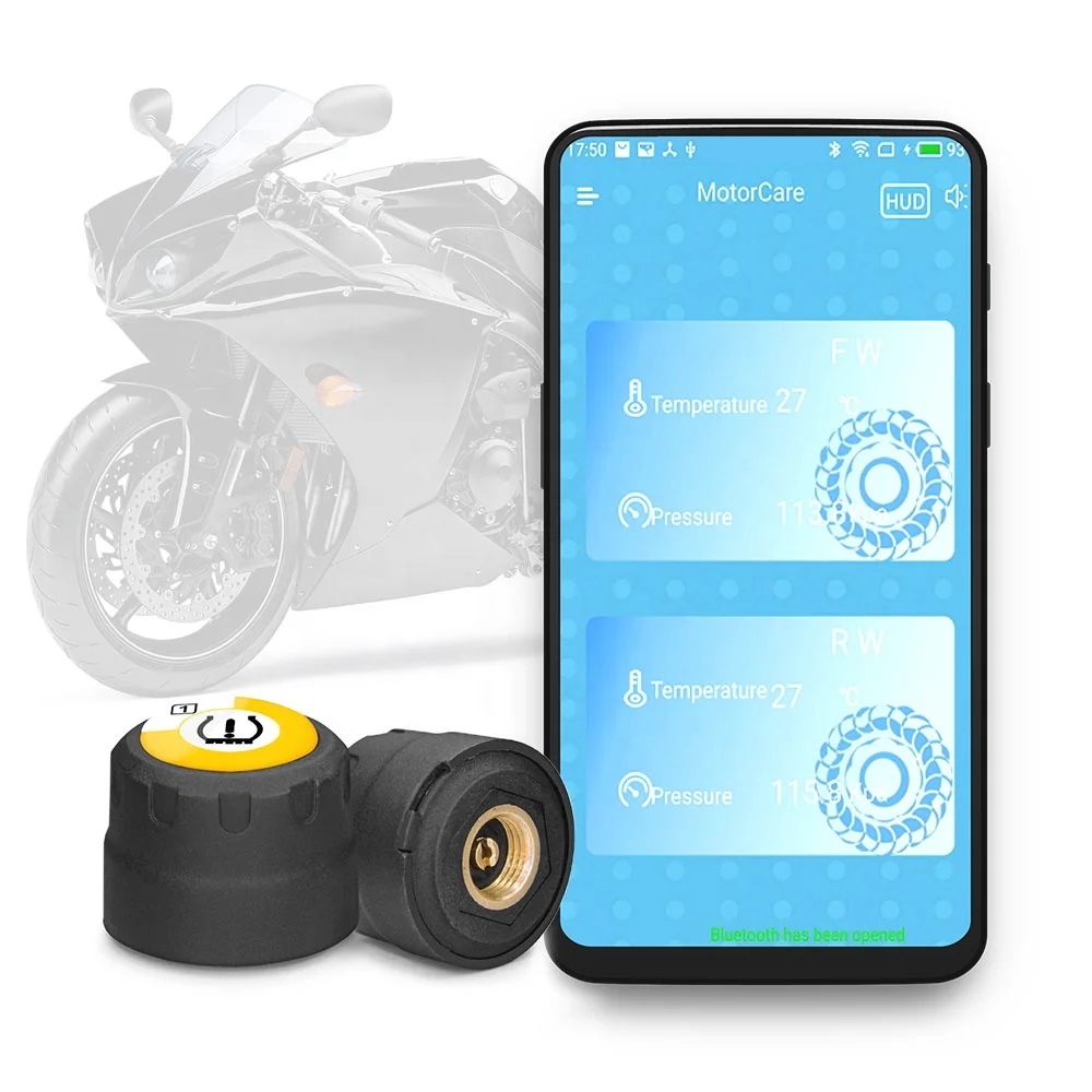 V100B Esterno Sensori TPMS Monitoraggio Della Pressione Dei Pneumatici Auto di Allarme di Avvertimento Bluetooth per Android/iOS Supporto Moto