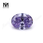 oval 12*16mm lavender synthetic stones cubic zirconia price