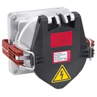 Panel Mount IP67 200A 5Pin 400V Ac UK Wall Socket