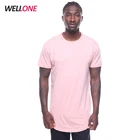 Round scoop bottom custom your printing design 100% cotton longline fashion cheap pink curved t shirt