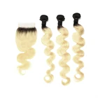 1b/613 brazilian hair frontal bundle deep body wave virgin wholesale brazilian hair weave bundles