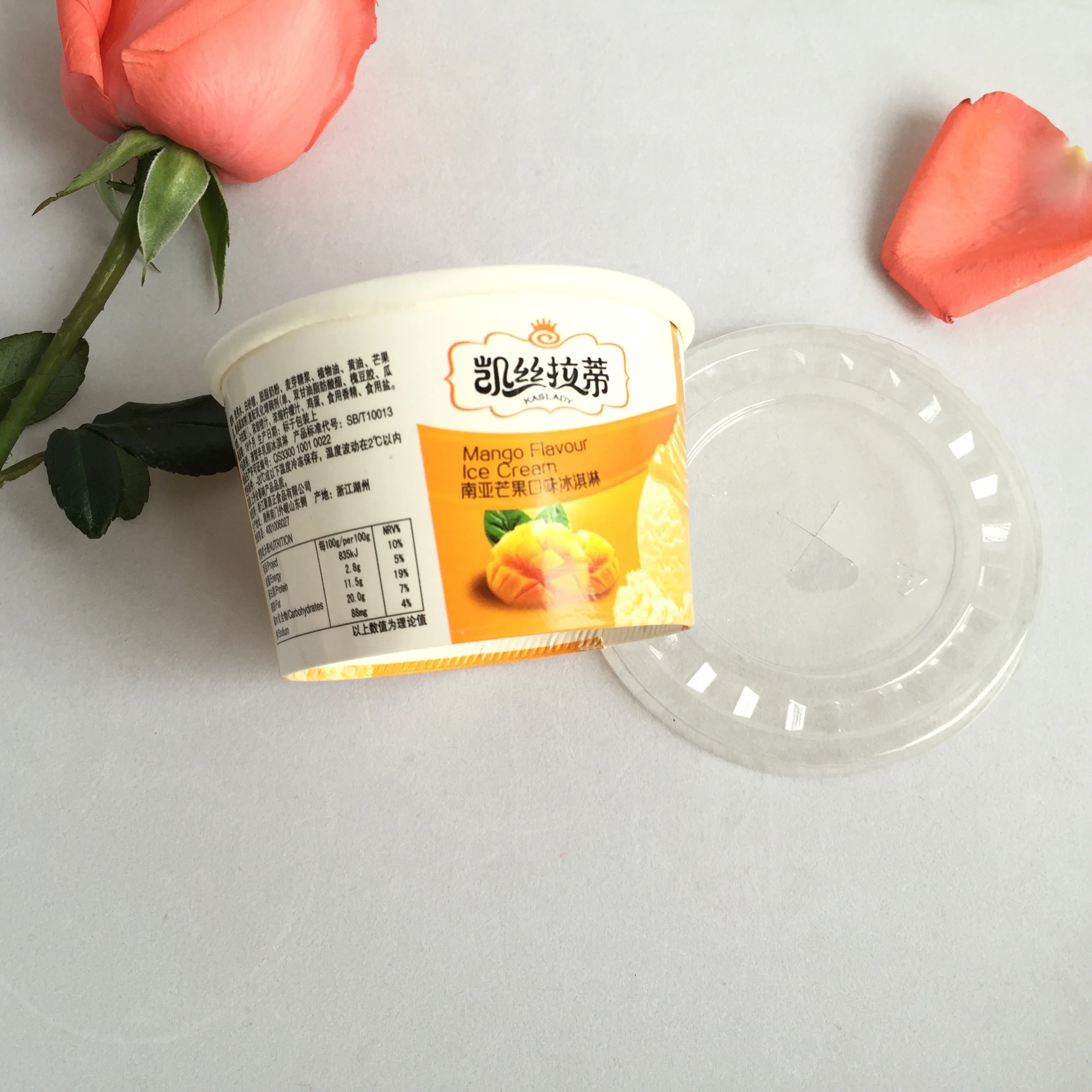 Wholesale Paper Cup Icecream/frozen Yogurt Container With Lid Buy