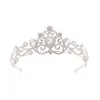 Factory Wholesale Wedding Jewelry Headpiece Crystal Wedding Bridal Metal Zircon Tiara Crown