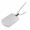 Metal blank dog tag stainless steel tags pet tags with a chainlet