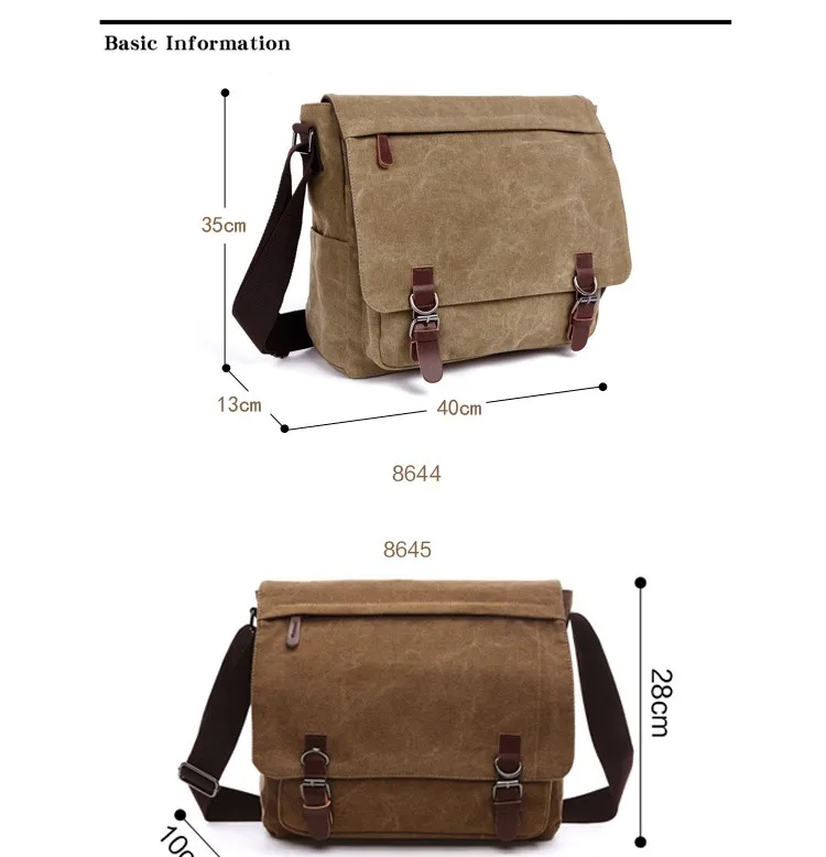 2017 Wholesale Fashion Retro Two Sided Long Strap Shoulder Bag Wholesale Blank Canvas Messenger ...