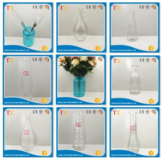 20cm clear glass vase for flower