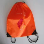 ECO silk screen orange canvas bag or gym bag with drawstring manufacture
