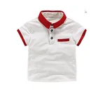 kids clothing wholesale school uniform polo t shirt for boys different color collar polo shirt custom logo bulk garment