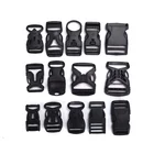 Different Shape Black plastic bag release strap buckle belt safty buckle