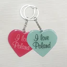 Oneway Wholesale Custom Promotional Double Faced Printed Color Logo Heart Shape Keychain