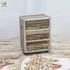 Hand made painted furniture antique wood cabinet night stand
