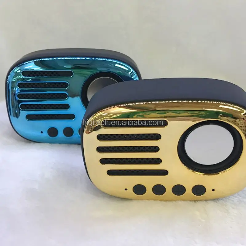 China factory leather Vintage boombox retro portable mini bluetooth speaker with remote control FM radio - ANKUX.COM