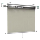 JIAYUAN 35MM Blackout/Light Filtering Spring Load System Cordless Privacy Roller Blinds