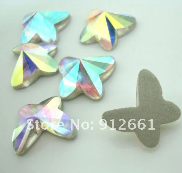 Crystal butterfly flat back AB color 12mm nail art accessory DIY component