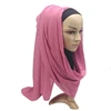 Fashion pure color bubble chiffon hijab scarf women plain solid color