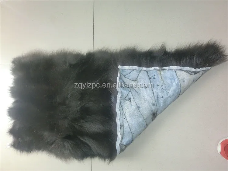 2016 high quality real fox fur pelt blanket/fox fur skin plate