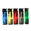 wholesale LED windproof lighter cheap fire gas electric cigarette torch lighter EX-2854FLED-T
