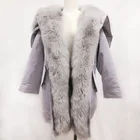 High Quality Women Jacket Winter Warm Genuine Real Fox Fur Coat