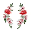 Fashion luxury multi color flower embroidery lace applique for ladies D542