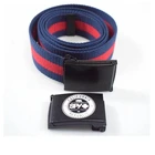 Wholesale 3.8cm custom logo cotton canvas belt