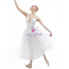 Snow Scene Ballet Dance Costume White Romantic Ballet Tutu Long Ballerina Dresses for Girls 17302