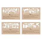 Custom Laser Carving Wooden Postcard wedding Christmas gift Wood Card