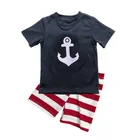 Kids clothing wholesale children outfits boys summer clothing 2 pcs 4th of july boy set