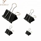 Office supplies black metal folder iron binder paper clip