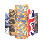 Custom High Quality Multifunctional 100% Nation Flag Polyest Tubular Fashion Hair Motorcycling Bandana Scarf
