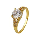 14076 xuping genuine engagement wedding luxurious 24k gold finger ring for bride or women