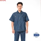 cheap fashion men short sleeve designer denim jeans shirt