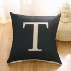 Throw Pillow Cushion for Couch Sofa Bedroom Geometric Letter Pattern Accent Pillow
