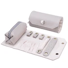 Women's Mini stud earrings rings Jewelry Box Case PU Leather Makeup Organizer With Zipper Travel Portable Jewelry Box
