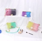 2019 fashion girl jelly color bags handbags for women